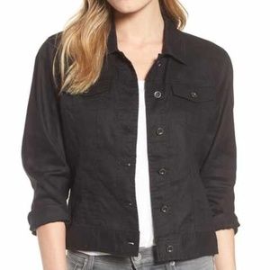 Eileen Fisher Crop Organic Linen Jacket Size XXS denim blue